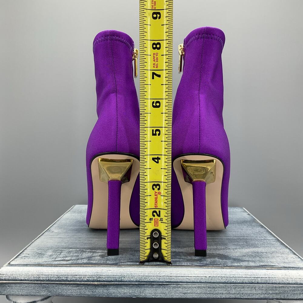 NEW Good American Women’s Ankle Shine Neoprene Booties Purple Size 6 - Picture 4 of 10